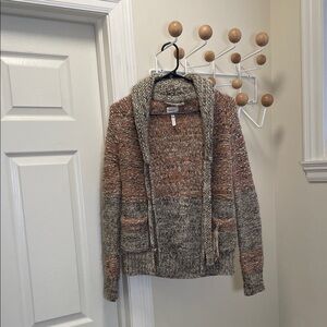 Aritzia - Wilfred Free Wool Alpaca Blend Cardigan - Grey / Orange - XS